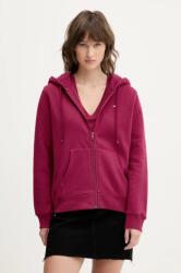 Tommy Hilfiger felső rózsaszín, sima, kapucnis, DW0DW19729 - rózsaszín L