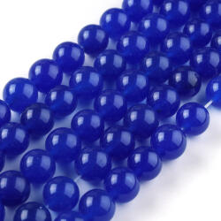  Kék Jade (sötét) Ásványgyöngy Gyöngyfüzér 10mm