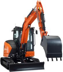 Kubota Japonia Miniexcavator Kubota cu cabina, 5.5 tone, motor diesel Kubota 47.6 CP, Kubota U56-5 (U56-5)