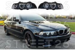 Tuning - Specials Faruri Angel Eyes compatibil cu BMW Seria 5 E39 (1995-2003) Facelift Design Negru Gri (5448)