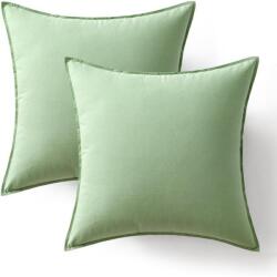 MIULEE Fete de perna decorative 40x40 cm, set 2 buc, poliester, verde deschis Lenjerie de pat