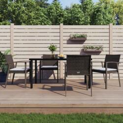 vidaXL Set mobilier de grădină cu perne, 5 piese, poliratan și oțel (3186993)
