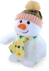 Rappa Cuki hóember plüss figura karácsonyi ruhában 26 cm