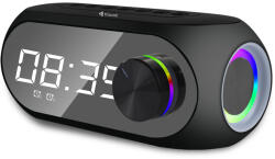 KISONLI Тонколона Kisonli LP-2S, Bluetooth, Clock, SD, FM, AUX, RGB, Black - 22280 (DE-22280) Будилник