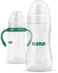 Neno Etető- és tanulócumisüveg fogantyúval és szívórendszerrel, hasfájás elleni hatással, 300 ml