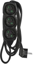 EMOS Cablu prelungitor - 3 prize, 3m, negru