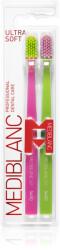 MEDIBLANC 5490 Ultra Soft periuțe de dinți ultra moale Pink, Green 2 buc