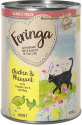 Feringa 24x400g Feringa Classic Meat tavaszi menü limitált kiadás csirke & fácán áfonyával nedves macskatáp