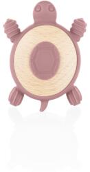 Zopa Silicone Wooden Teether Turtle гризалка 0 m+ Old Pink