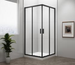 SAPHO POLYSAN EASY LINE BLACK szögletes zuhanykabin, matt fekete profil/transzparent üveg (EL5215B)