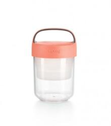 Lékué Jar To Go Uzsonnás doboz, 400 ml, lazacszín (0301014R06U150)
