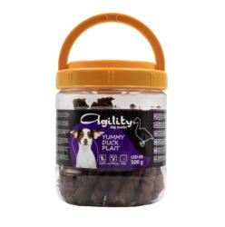 Agility Recompense delicioase pentru caini Agility LSD-05, impletitura de rata, 500g