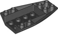 LEGO® 43713c11 - LEGO fekete kocka 4 x 6 méretű, 2 oldalon lecsapott, íves (43713c11)