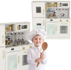 Mini Chef Játékkonyha - Fa - Hűtővel (KX4934)