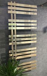 AREZZO design HORIZONT SHINY GOLD SLIM 1200x500 mm törölközőszárítós radiátor, arany AR-HS12050SGLE (AR-HS12050SGLE)