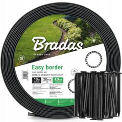 Bradas Kerti Gyepszegély 10 M X 5 CM Fekete Easy Border Horgonyok Bradas (OBEB5010SET)