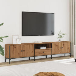 vidaXL kézműves tölgy szerelt fa TV-szekrény fiókkal 200x25x44 cm (VD857697)