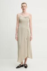 Nanushka rochie ALBINA culoarea bej, midi, evazată, NW25RSDR19172 PPYA-SUD103_12X (NW25RSDR19172)