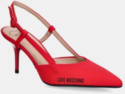 Love Moschino pantofi cu toc culoarea rosu, JA10627G1MIMX500 PPYA-OBD1J8_33X (JA10627G1MIMX500)