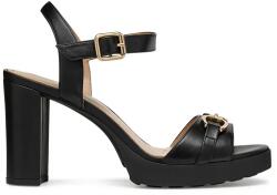 Geox sandale de piele D WALK PLEASURE 85S culoarea negru, D55B6A 000TU C9999 PPYA-OBD43S_99X (D55B6A.000TU.C9999)