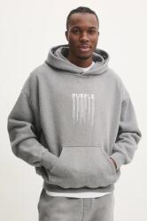 Purple Brand hanorac de bumbac HWT FLEECE PO HOODY bărbați, culoarea gri, cu glugă, cu imprimeu, P401-HMHT125 PPYA-BLM0DH_90X (P401.HMHT125)