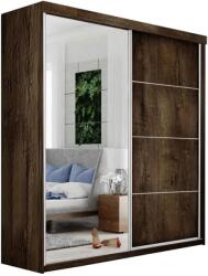 TOP PLUS B-23 Tolóajtós Szekrény 150x200x62 - Sötét hamu (TOP PLUS B-23 - 150 jesion)