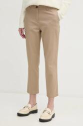 Tommy Hilfiger pantaloni femei, culoarea bej, mulata, high waist, WW0WW45920 PPYA-SPD03N_80X (WW0WW45920)