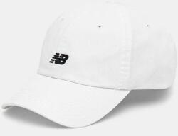 New Balance șapcă de baseball din bumbac culoarea alb, neted, LAH51009WT PPYA-CAD09S_00X (LAH51009WT)