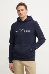 Tommy Hilfiger bluza barbati, culoarea albastru marin, cu glugă, cu imprimeu, MW0MW37455 PPYA-BLM042_59X (MW0MW37455)