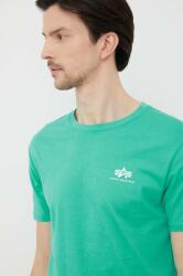 Alpha Industries tricou din bumbac culoarea turcoaz, neted PPYX-TSM280_65X (188505.676)
