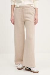 Abercrombie & Fitch pantaloni de trening femei, culoarea bej, neted, KI147-5036 PPYA-SPD17N_80X (KI147.5036.114)