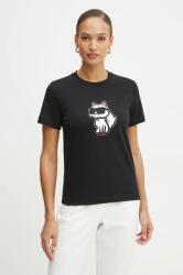 Karl Lagerfeld tricou pentru femei din bumbac IKON SKETCH 99KK-TSD11L_99X (A1W17128)