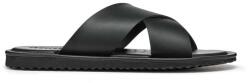 Geox slapi de piele U ERICE barbati, culoarea negru, U36GUB 00043 C9999 PPYH-KLM05T_99X (U36GUB.00043.C9999)