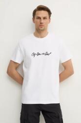 G-Star tricou din bumbac bărbați, culoarea alb, cu imprimeu, D25150-C812 PPYA-TSM06I_00X (D25150.C812)