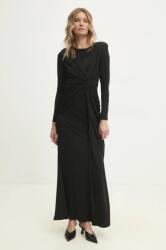 ANSWEAR rochie culoarea negru, maxi, evazată BBYA-SUD05N_99X (sng.84.tos)