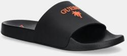 Guess papuci SLIDES PALMA barbati, culoarea negru, F5GZ05 BB00F PPYA-KLM05R_99X (F5GZ05.BB00F.JBLK)