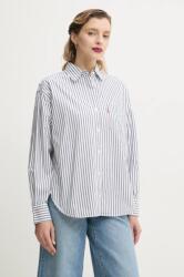 Levi's camasa din bumbac HARLIE NEW BF SHIRT femei, culoarea gri, cu guler clasic, relaxed, 001HM PPYA-KDD0EO_90X (001HM)