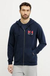 Helly Hansen hanorac de bumbac HH LOGO barbati, culoarea albastru marin, cu glugă, cu imprimeu, 30393 9BYH-BLM17K_59X (30393)