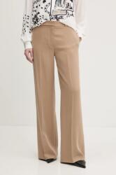 HUGO pantaloni femei, culoarea bej, lat, high waist, 50540807 PPYA-SPD0UA_80X (50540807)