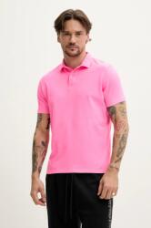 Superdry polo de bumbac barbati, culoarea roz, neted, M1110440A-C8I PPYA-POM08K_42X (M1110440A.C8I)