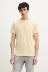Tommy Jeans tricou din bumbac barbati, culoarea galben, neted, DM0DM21188 PPYA-TSM008_10X (DM0DM21188)