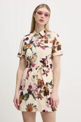 Desigual rochie MONICAWHITE culoarea bej, mini, dreaptă, 25SWVW13 PPYA-SUD18C_01X (25SWVW13)