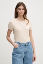 Calvin Klein Jeans tricou femei, culoarea bej, J20J225252 PPYA-TSD1L3_08X (J20J225252)