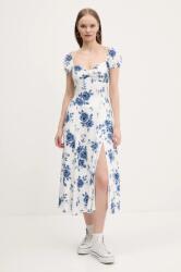 Hollister Co Hollister Co. rochie culoarea alb, midi, evazată, KI359-5081 PPYA-SUD20N_00X (KI359.5081.109)