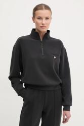GUESS bluză OLYMPE femei, culoarea negru, uni, V5RQ10 KCAY2 PPYA-BLD082_99X (V5RQ10.KCAY2)