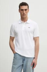 Lacoste tricou polo barbati, culoarea alb, cu imprimeu, PH9851 PPYA-POM052_00X (PH9851)