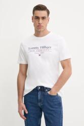 Tommy Hilfiger tricou din bumbac bărbați, culoarea alb, cu imprimeu, MW0MW38621 PPYA-TSM1OF_00X (MW0MW38621)