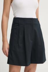 Marc O'Polo pantaloni scurti femei, culoarea albastru marin, neted, high waist, 502006215017 PPYA-SZD024_59X (502006215017)