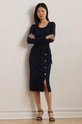 Ralph Lauren rochie culoarea bleumarin, midi, mulată PPYX-SUD0E4_59A (250889290)