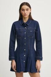 Tommy Hilfiger rochie culoarea bleumarin, mini, evazată, DW0DW20533 PPYA-SUD02O_59J (DW0DW20533)